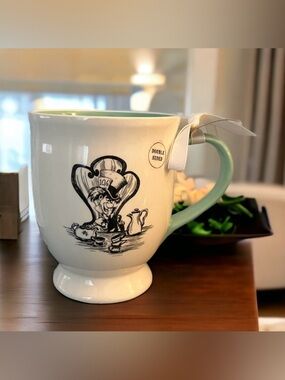 NEW Rae Dunn x Disney Mad as a Hatter Mug - Teal Interior Mother's Teacher's
